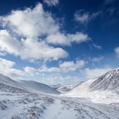 Snow Covered Cairngorms National Park Scotland